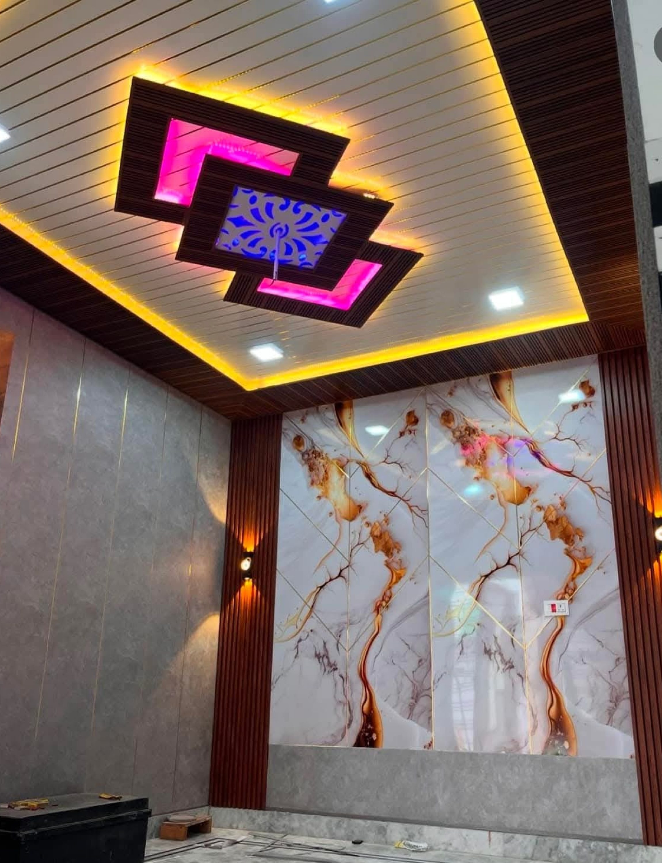 Classic White Panel Ceiling.